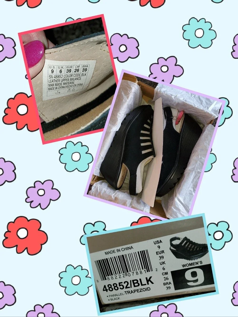 NEW in BOX Skechers Parallel-Trapezoid wedge sandals sz. 9 black